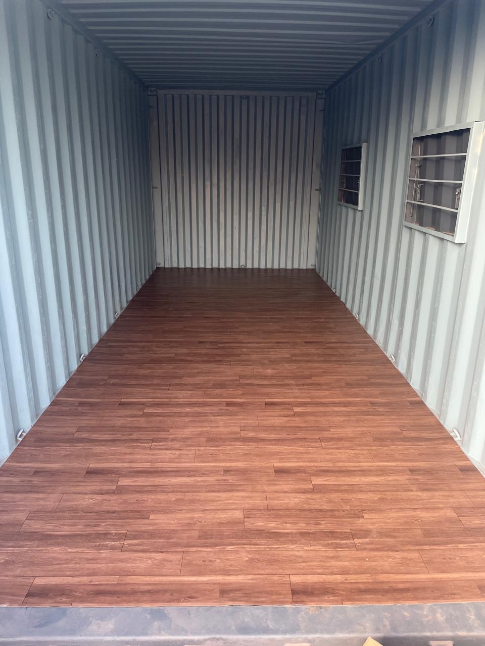 Container home in mountain setting